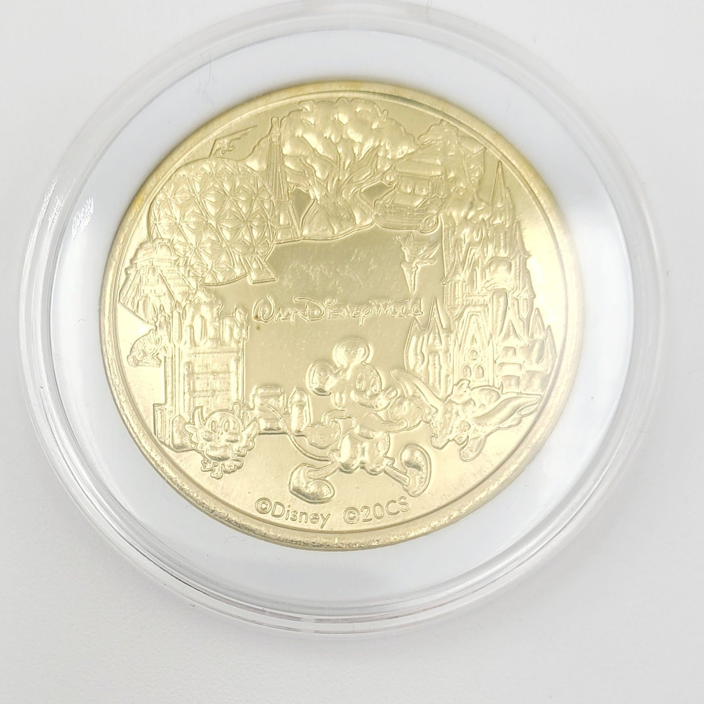 *Stitch & Angel Coin* Walt Disney World Parks Golden Color Metal Medallion NEW