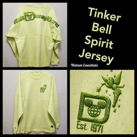 LARGE Walt Disney World Parks 2025 WDW Tinker Bell Green Spirit Jersey NEW Tink