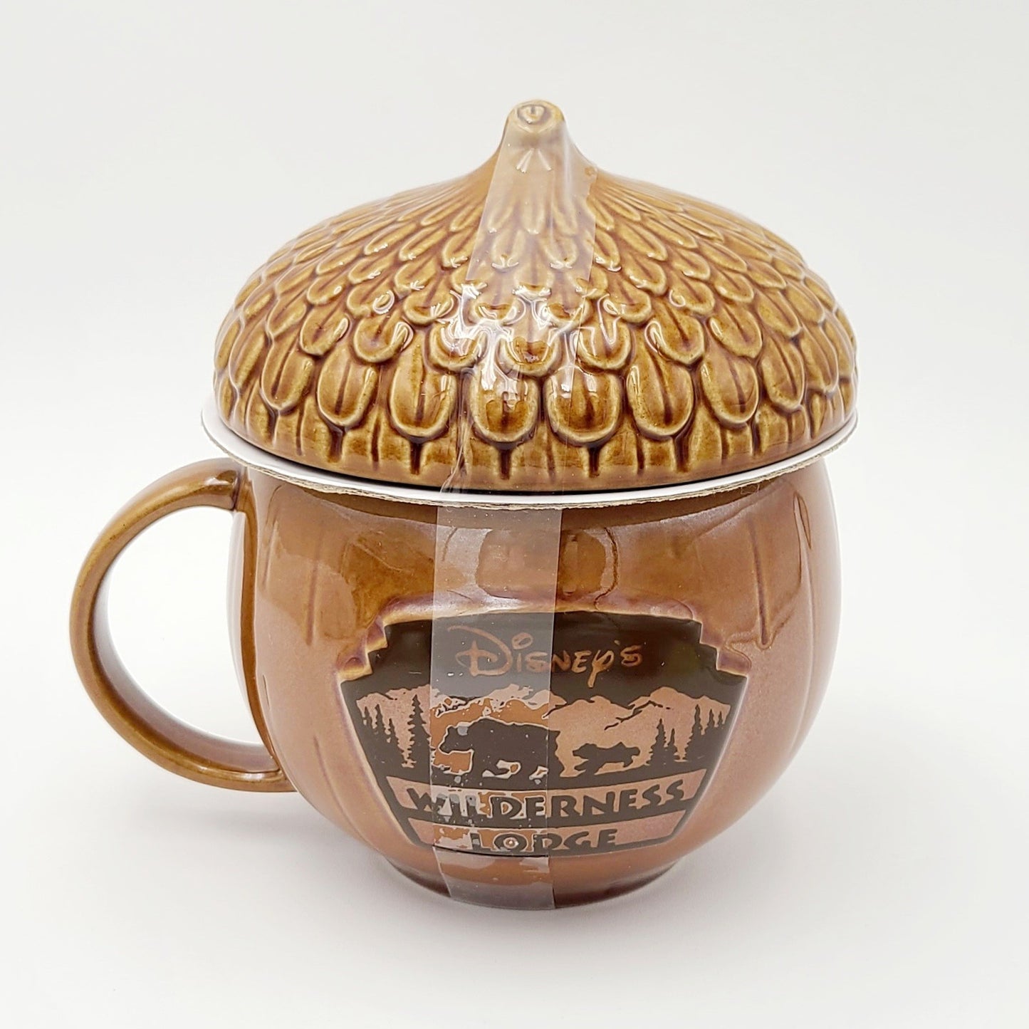 2024 Disney World Wilderness Lodge Ceramic 16oz Acorn Coffee/Soup Cup Mug W/ Lid