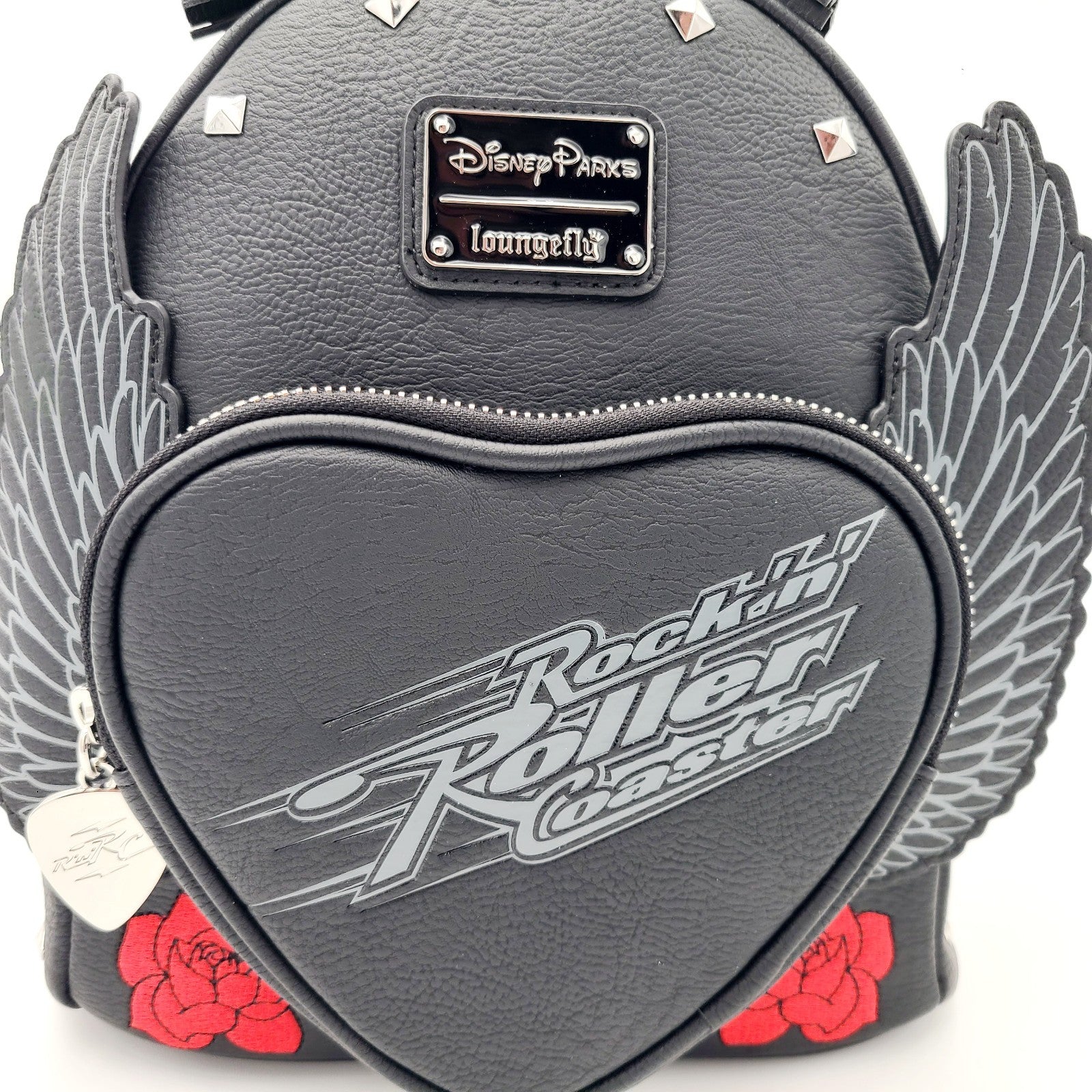 NEW Disney Parks Loungefly Aerosmith Rock ‘n’ Roller Coaster Black Backpack Bag