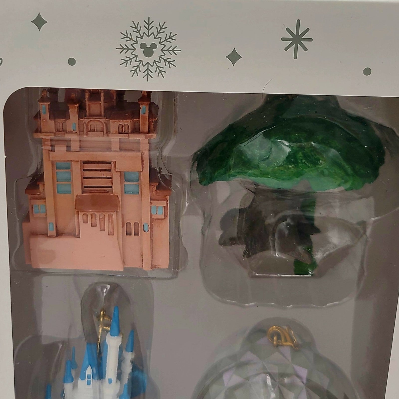 2025 Walt Disney World 4 Park Icons Ornament Set Castle Epcot Hollywood Animal
