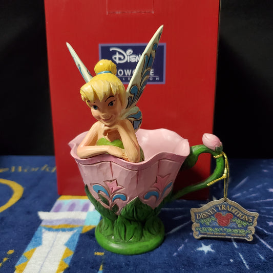 Jim Shore "A Spot of Tink" Tinkerbell in a Flower cup