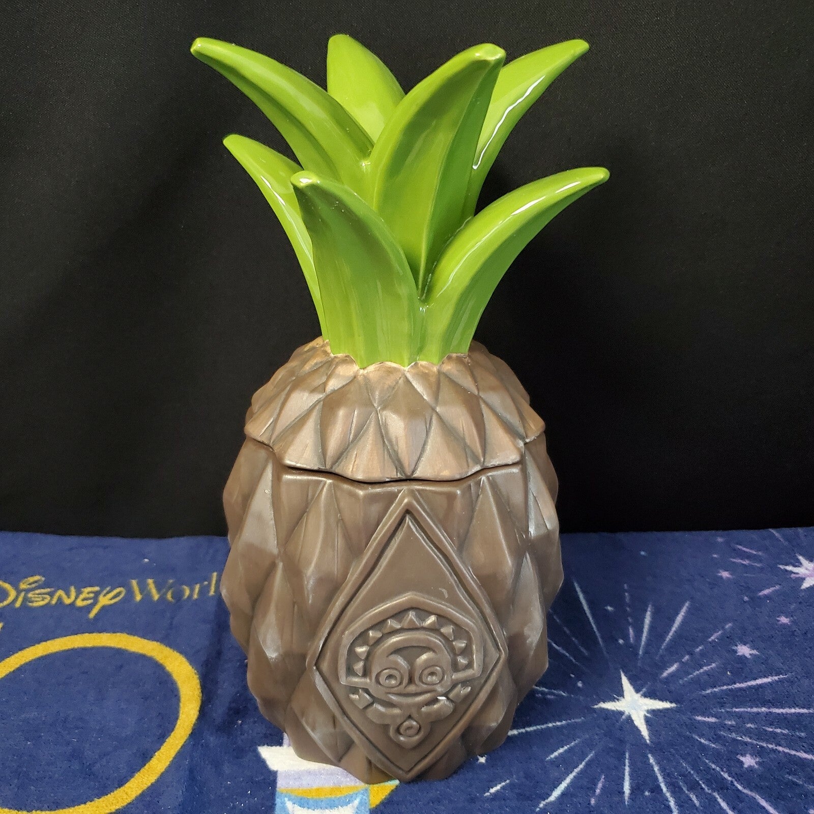 Walt Disney World Polynesian 50th Anniversary Pineapple Serving Set Chip Dip Jar