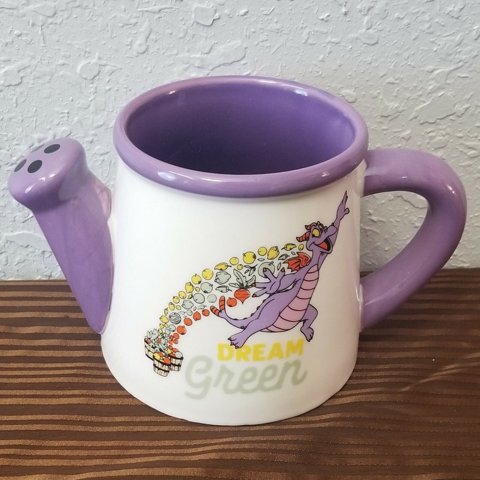 Set of 2: 2020 Disney Parks Epcot Flower & Garden Figment Passholder Ceramic Mug