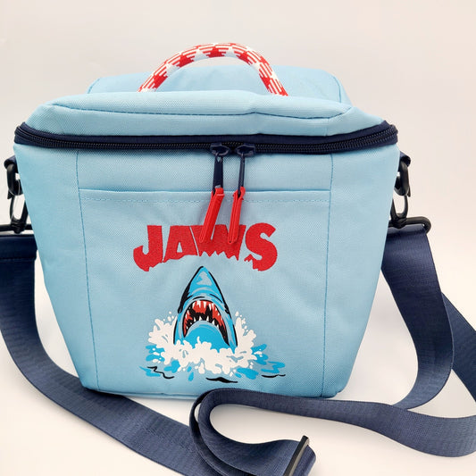 Universal Studios Jaws 50 Anniversary 6 Can Soft Cooler Blue Shark Insulated New