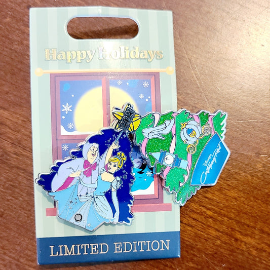 2021 Disney Pin Christmas Happy Holidays Contemporary Cinderella Fairy Godmother