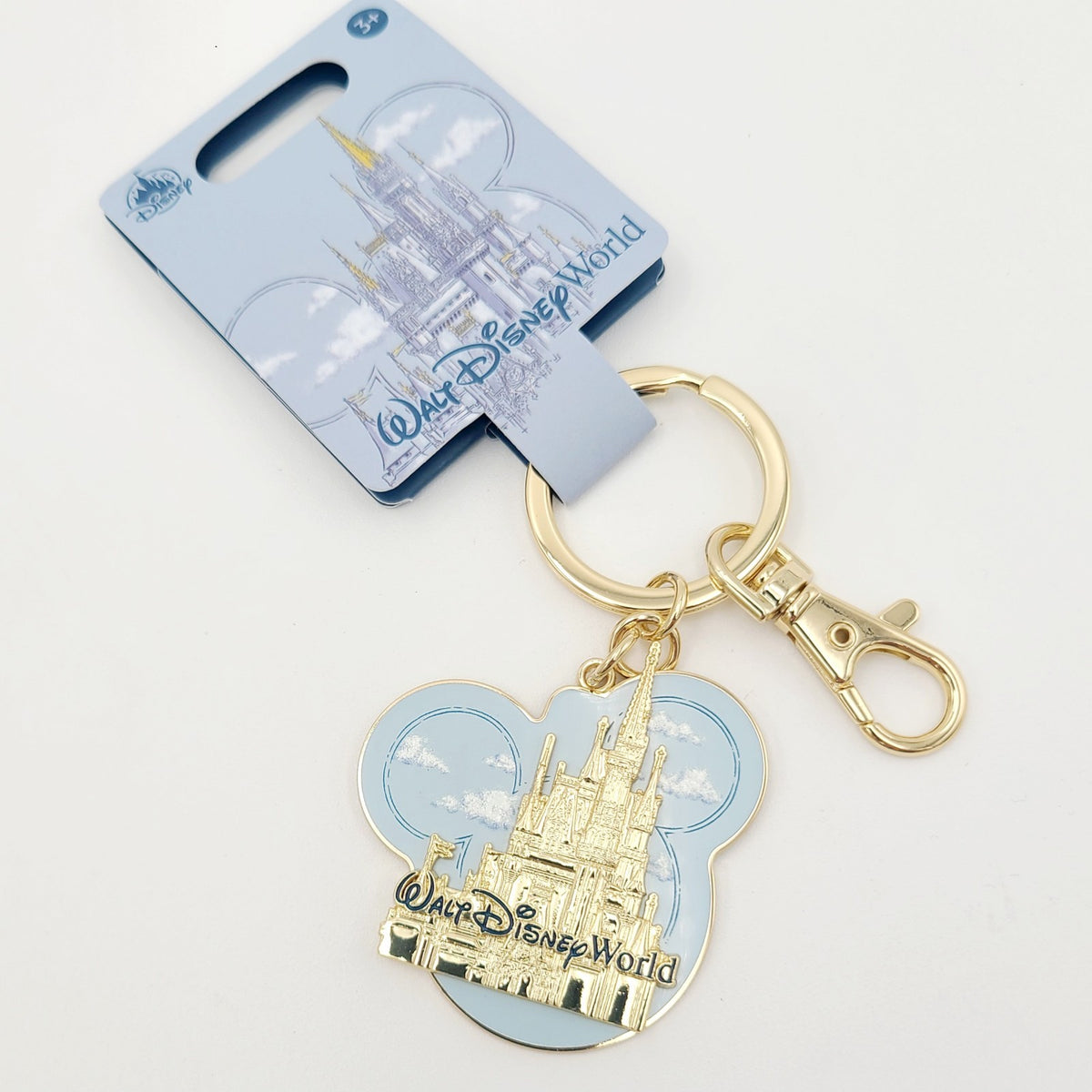 2026 Walt Disney World Parks Cinderella Castle Gold Metal Bag Tag Keychain New