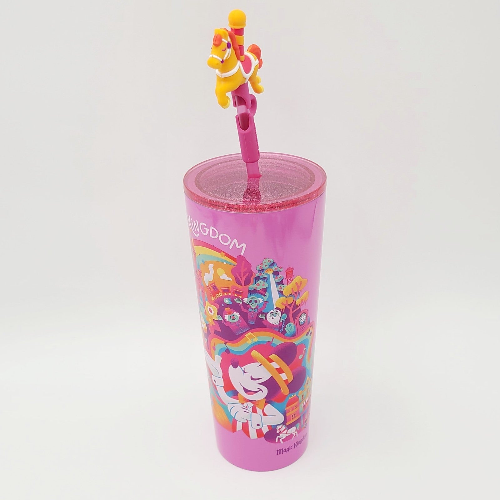 2026 Disney Parks Starbucks Magic Kingdom Horse Carrousel Straw Topper Tumbler