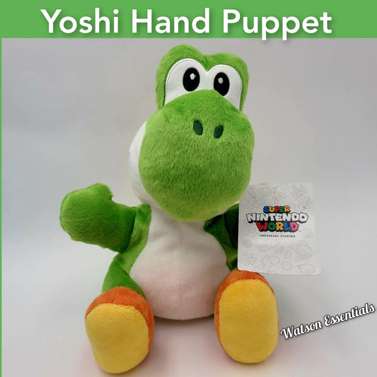 Super Nintendo World 10" Yoshi Plush Hand Puppet Universal Studios Orlando Mario