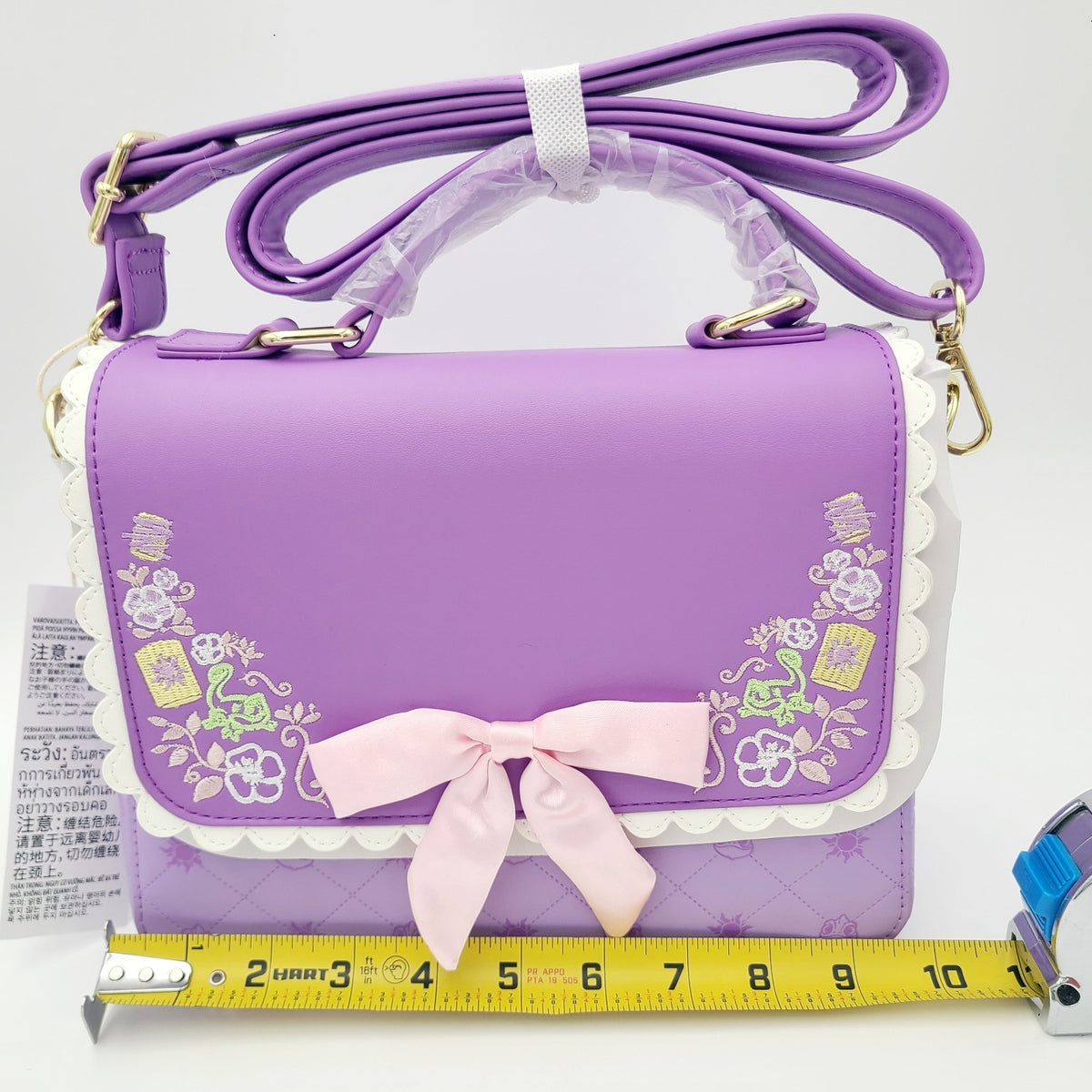 2026 Disney Parks Princess Rapunzel Tangled Purple Crossbody Loungefly Bag Purse
