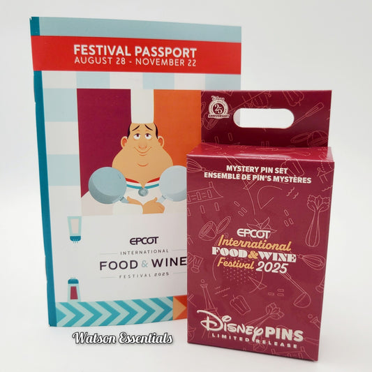 SEALED 2025 Disney Parks EPCOT Food & Wine Festival Mystery Box Pin Stitch Remy