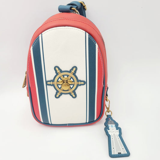 2026 Walt Disney World Parks Yacht Club Resort Loungefly Mickey Sling Backpack