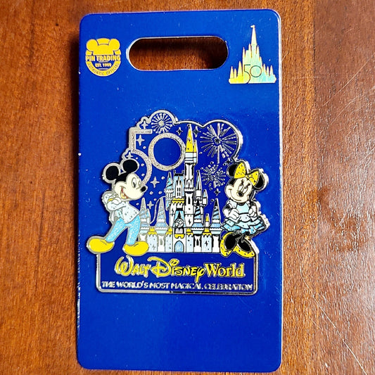 NEW 2021 Walt Disney World Parks 50th Anniversary Mickey & Minnie Mouse Pin WDW
