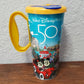 Disney Parks WDW 50th Anniversary Resort Refillable Mug Gold Lid Mickey Minnie 