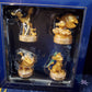 Walt Disney World 50th Anniversary Fab 50 Gold Ornament Set of 19- All 4 PARKS 