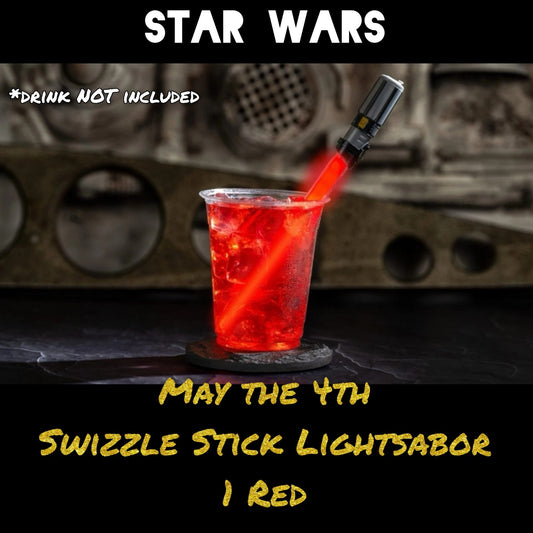 NEW 2026 Disney Parks Star Wars Darth Vader RED Lightsaber Swizzle Stick May 4th