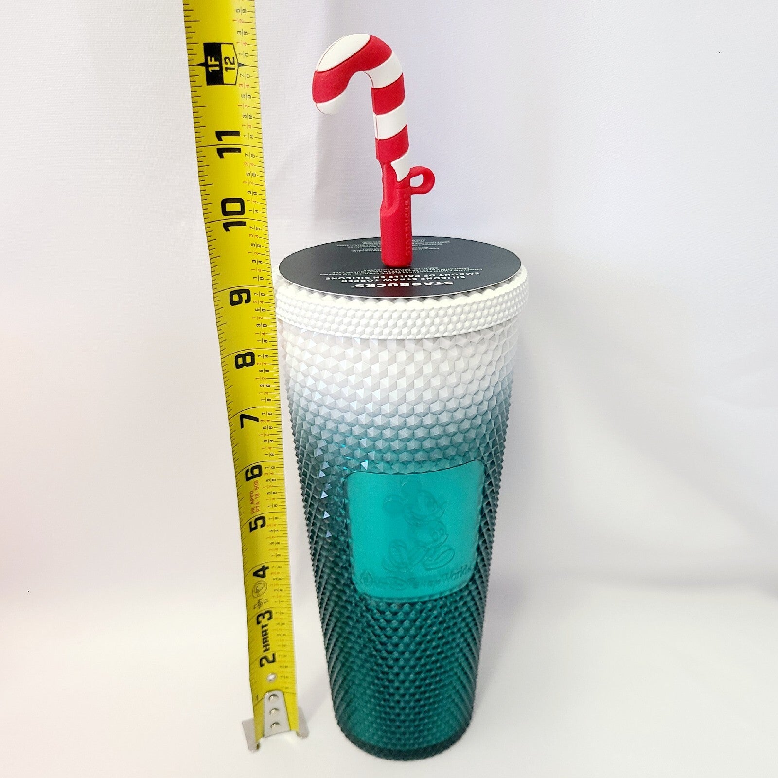 Starbucks Disney Parks Mickey Mouse Holiday Christmas Tumbler Cup With Straw NEW