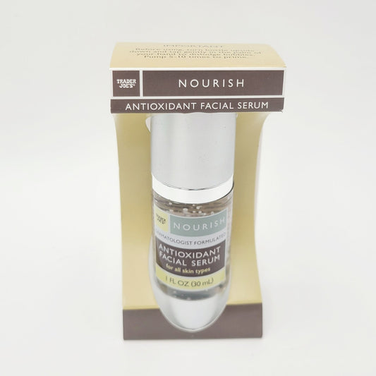 Trader Joe's Nourish Antioxidant Facial Serum, Hydrating Vitamin Formula 1 Fl Oz