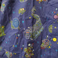 MEDIUM Disney Park Adult Shirt Blue Button Up Main Street Electrical Parade NEW