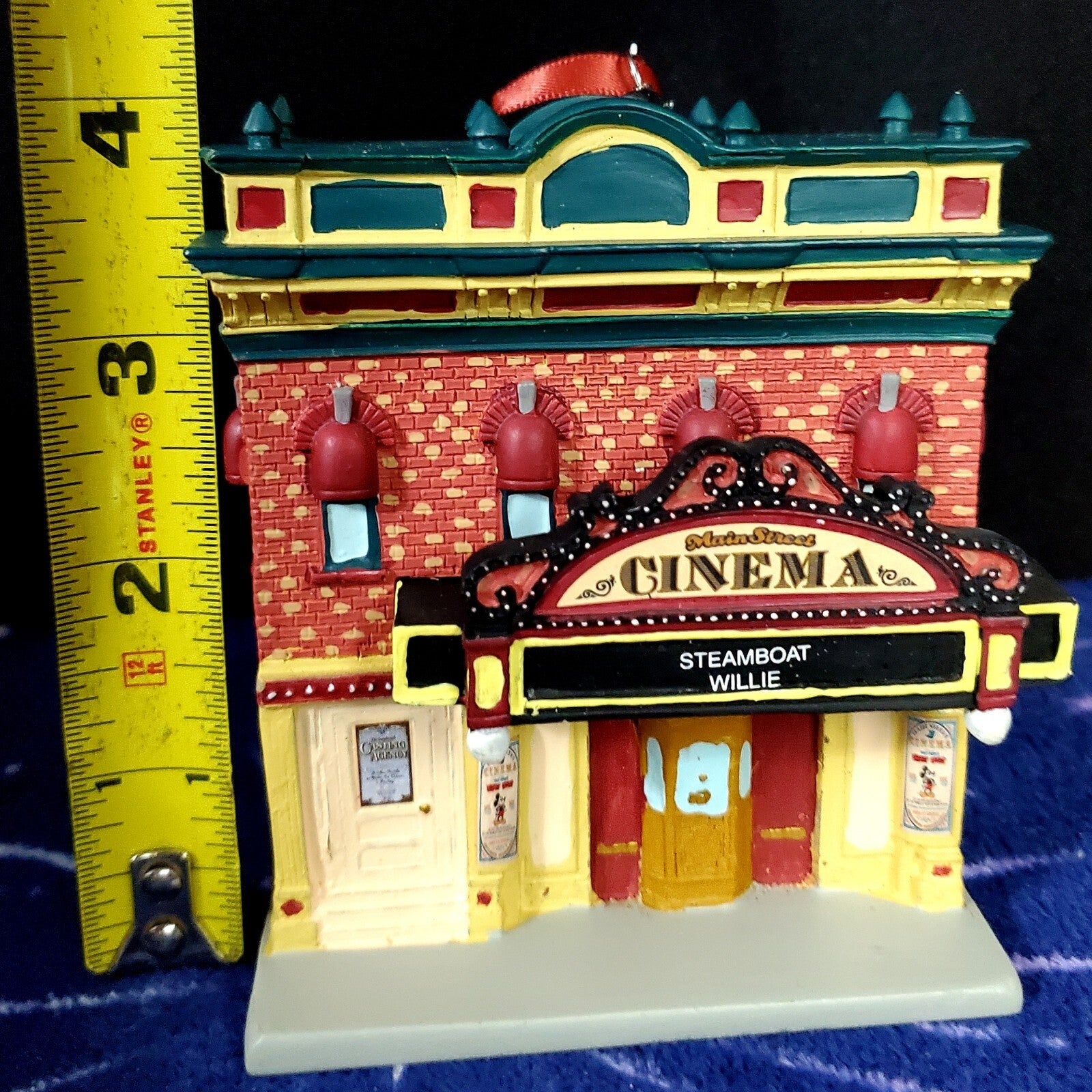 2020 Disney World Parks Main Street Cinema Ornament Miniature Steamboat Willie
