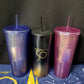 *Set of 3* Disney Parks Starbucks 50th Anniversary Gold Luxe, Blue,  Pink Bling