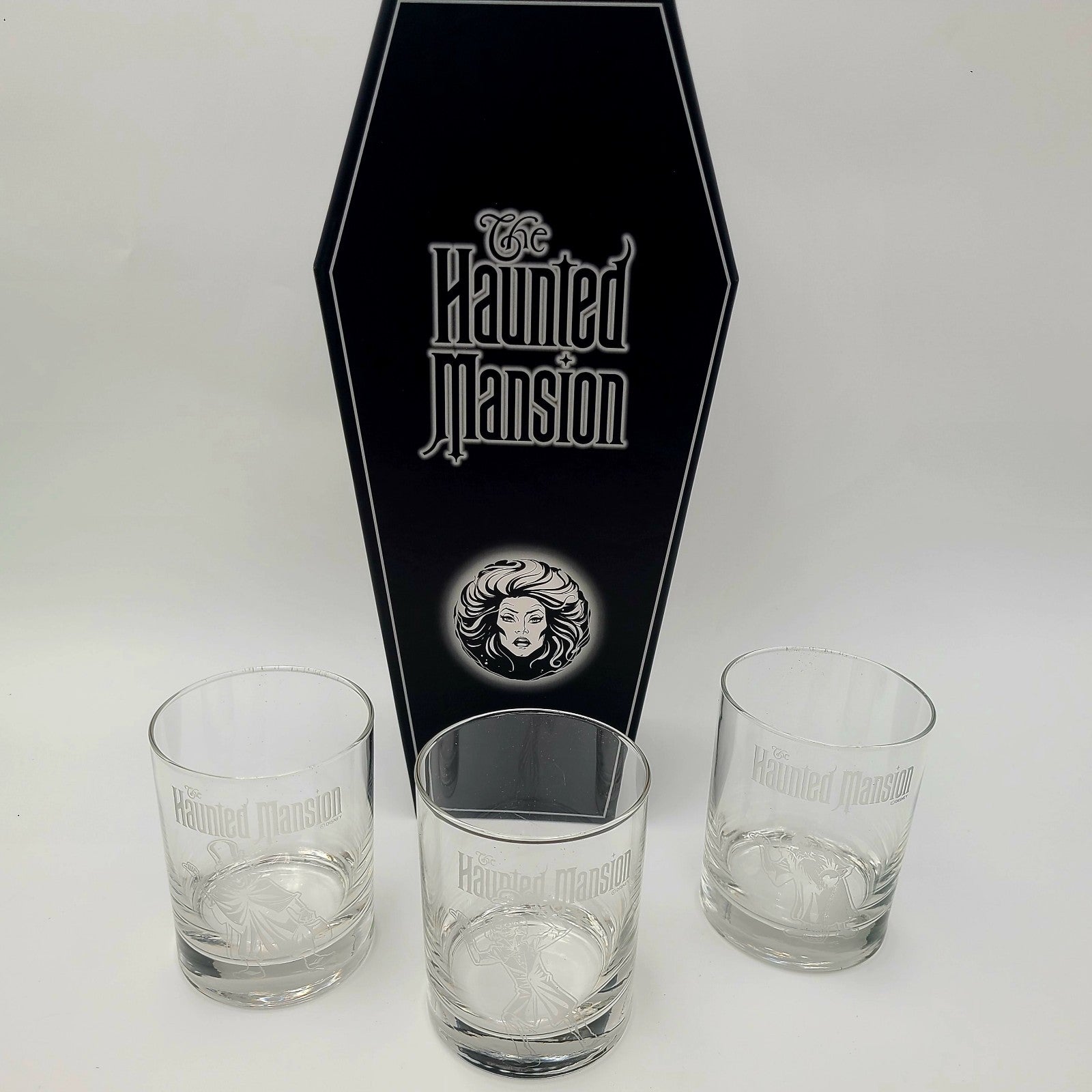 Disney Parks Arribas Haunted Mansion Hitchhiking Ghosts Limited Edition Glasses