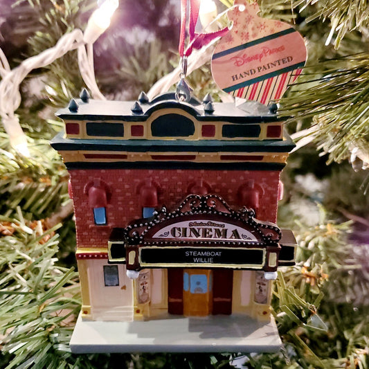 2020 Disney World Parks Main Street Cinema Ornament Miniature Steamboat Willie