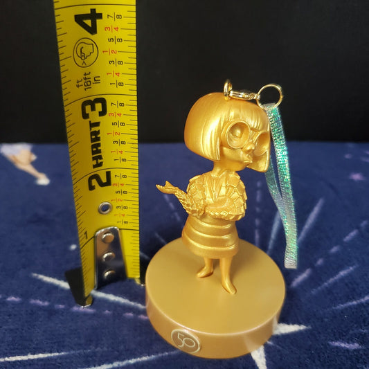 2021 Disney Park 50th Anniversary Gold Statue Edna Incredible Christmas Ornament