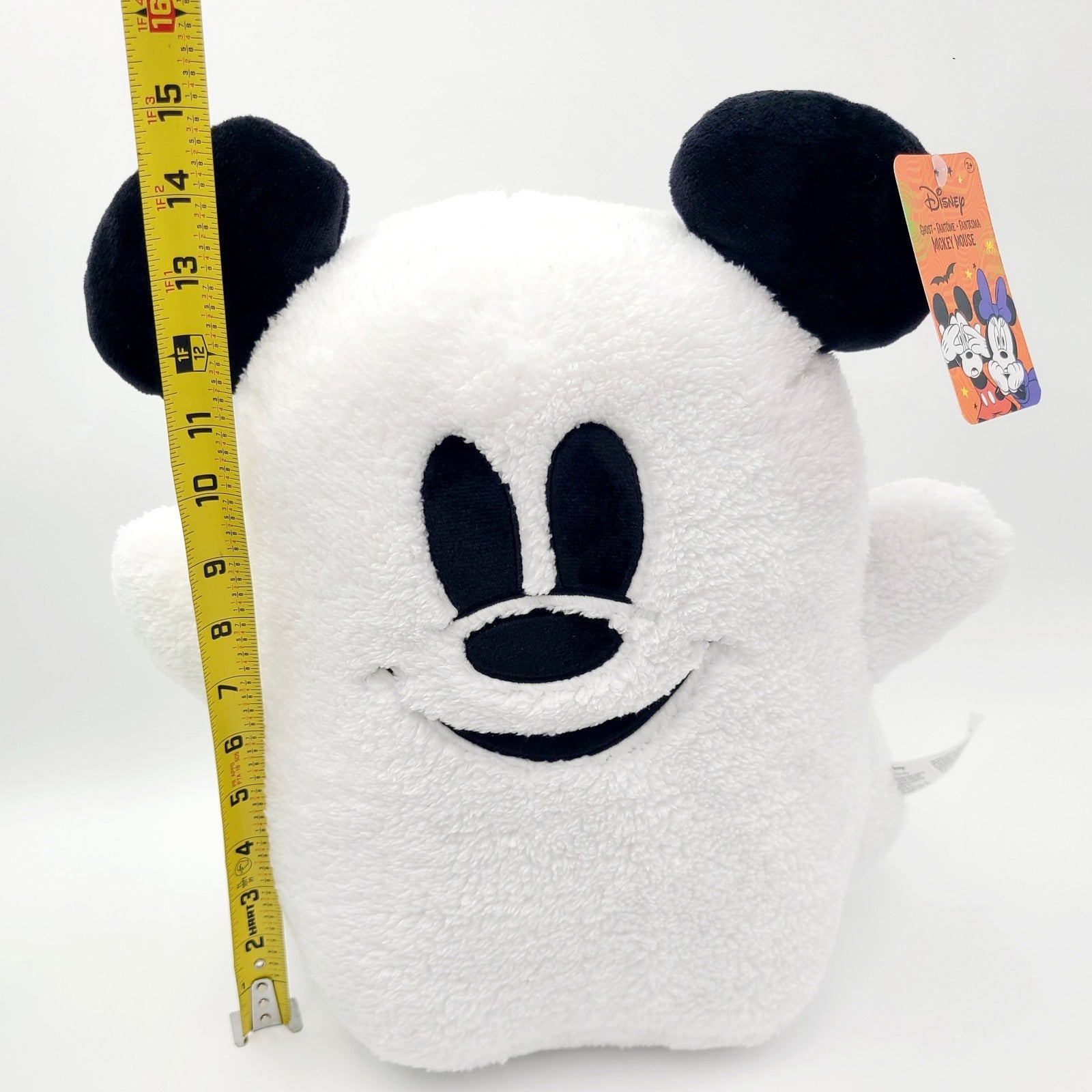 *15" Tall Plush* Disney 2025 Halloween Mickey Mouse Ghost Throw Pillow Stuffed