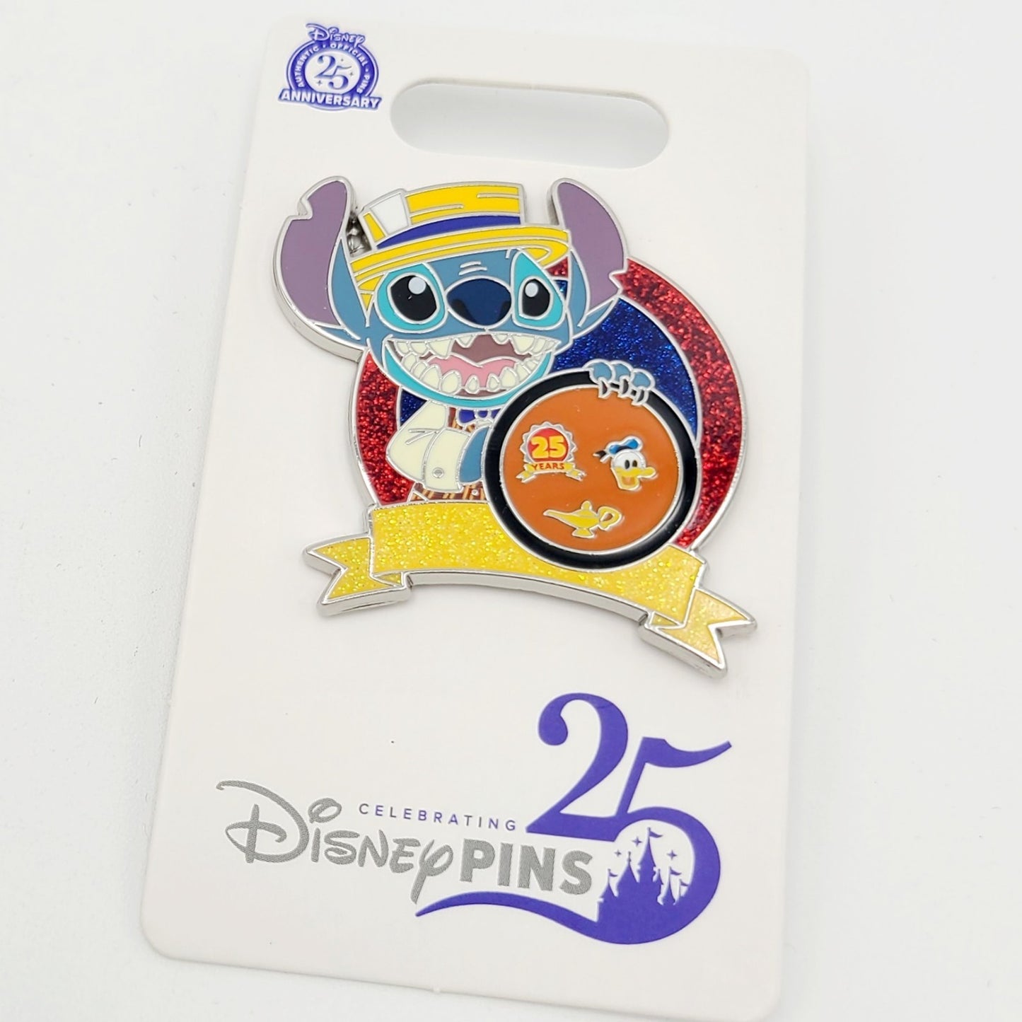 2025 Disney World Parks 25th Anniversary Pin Trading Stitch Pin Board OE Pin NEW