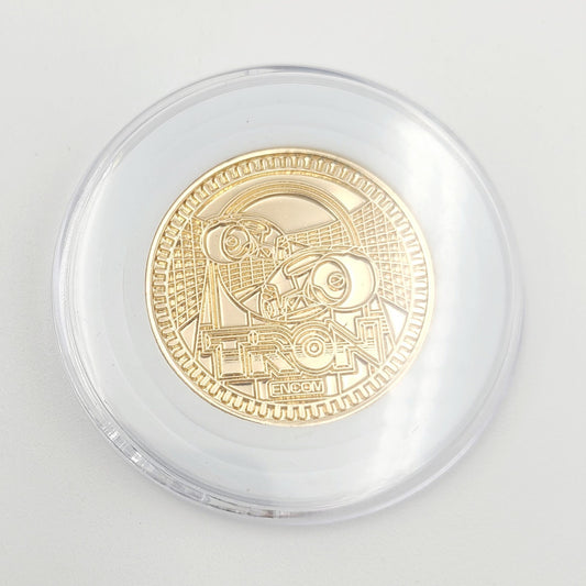 TRON Lightcycle Coin Disney Park Flynns Arcade Golden Color Metal Medallion WDW