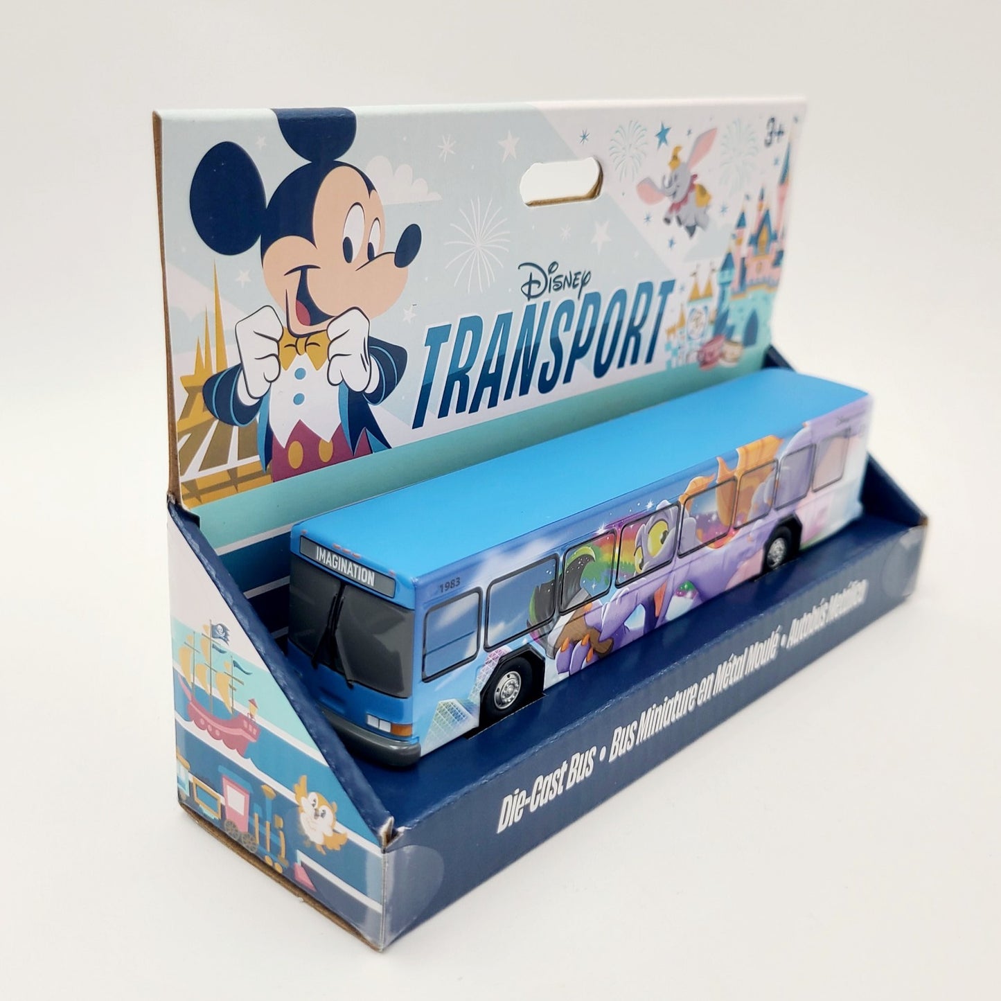 2026 Walt Disney World Parks Transport Diecast Bus Figment Imagination Toy Small