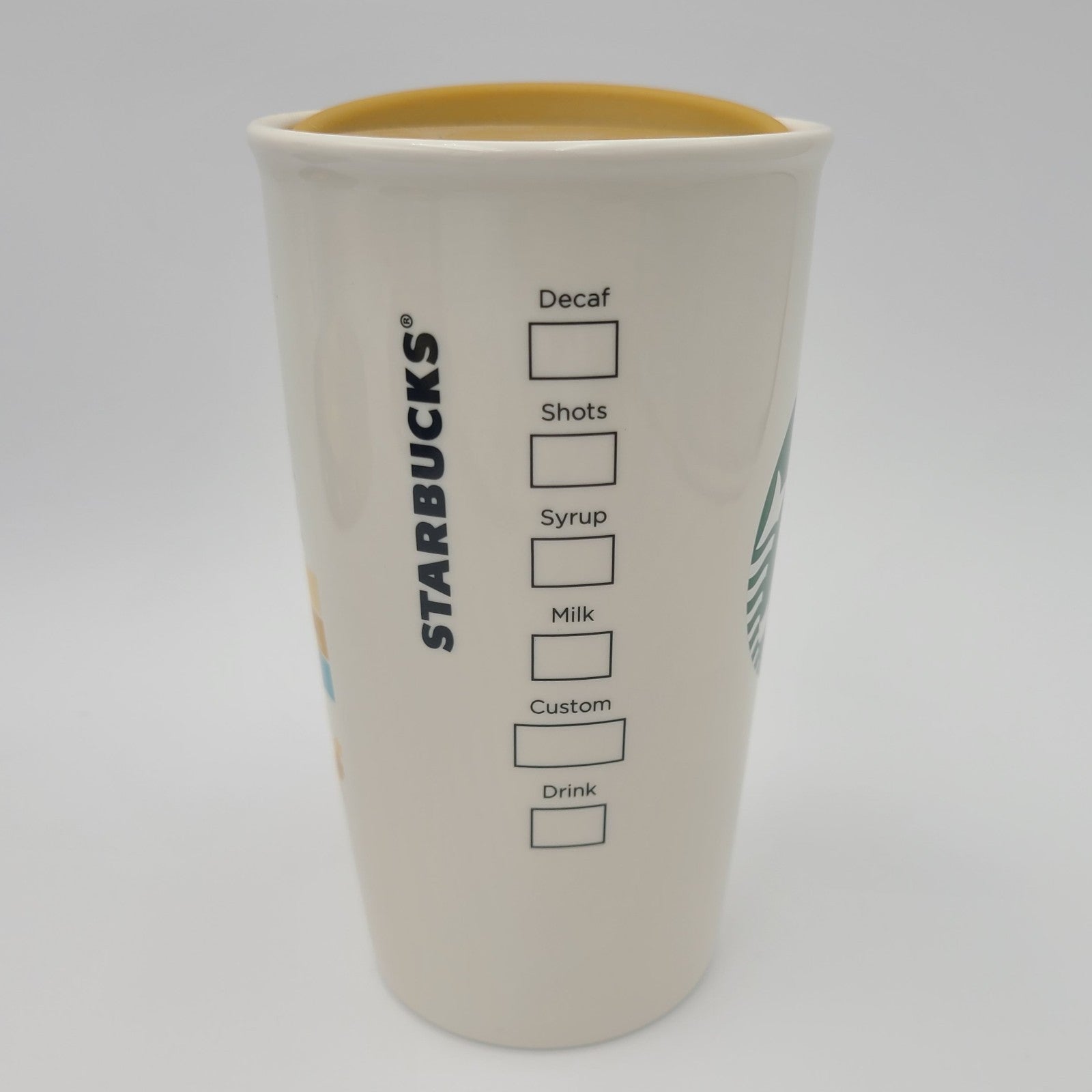 Disney Parks Hollywood Studios 50th Anniv Starbucks Ceramic Tumbler Retro Vault