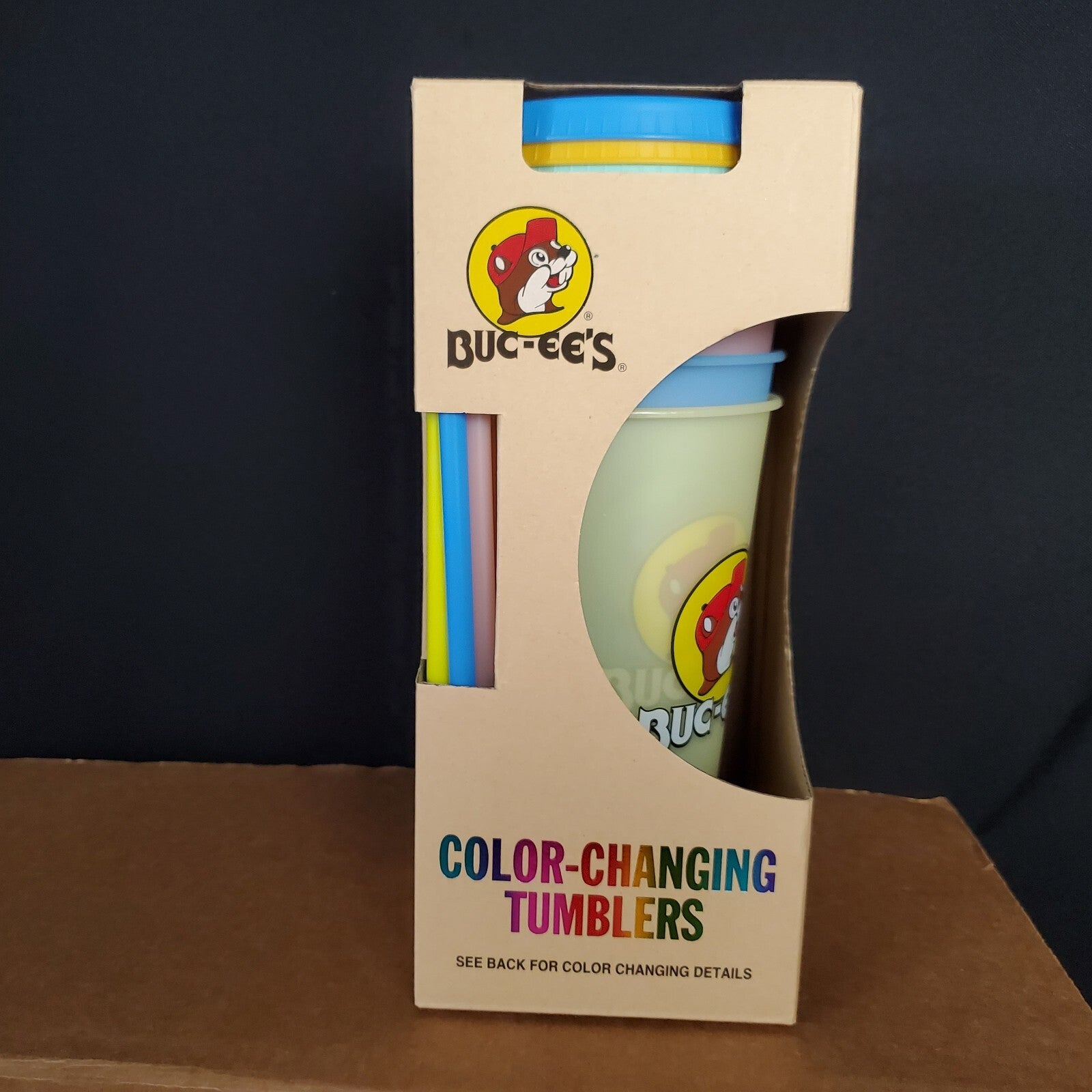 Buc-ee’s 5 Cups Color Changing Tumbler Cups  W/ Lids & Straw New Bucees Buccees