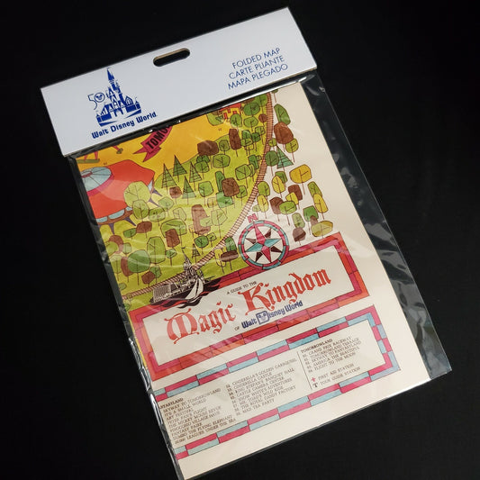 2021 Disney World 50th Anniversary Vault Series Vintage Magic Kingdom Folded Map