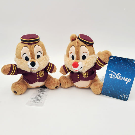 Disney Parks Hollywood Hotel Chip 'n' Dale Tower of Terror Bellhop Plush Set New