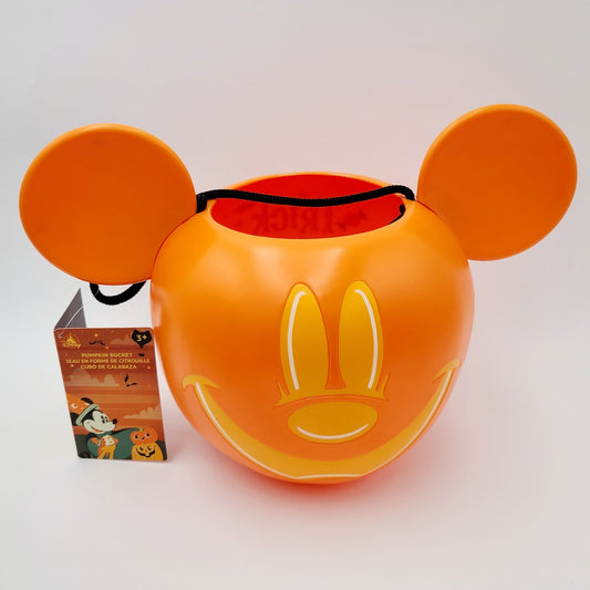 Disney World Parks 2025 Halloween Mickey Mouse Pumpkin Trick or Treat Bucket NEW