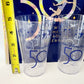 Set Of 2 Walt Disney World 50th Anniversary Clear Plastic Cup Blue Letters + Bag