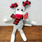 Galerie Bucky Monkey Reindeer Plush Stuffed Animal Plaid Scarf Antlers Christmas