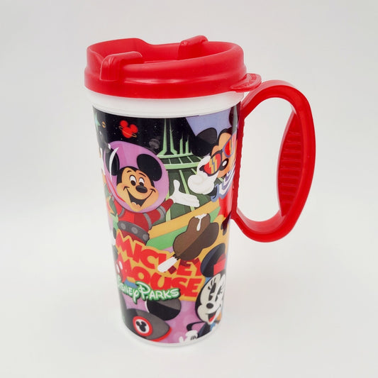 Walt Disney World Park Mickey Mouse Club Refillable Red Mug Cup Souvenir NEW WDW