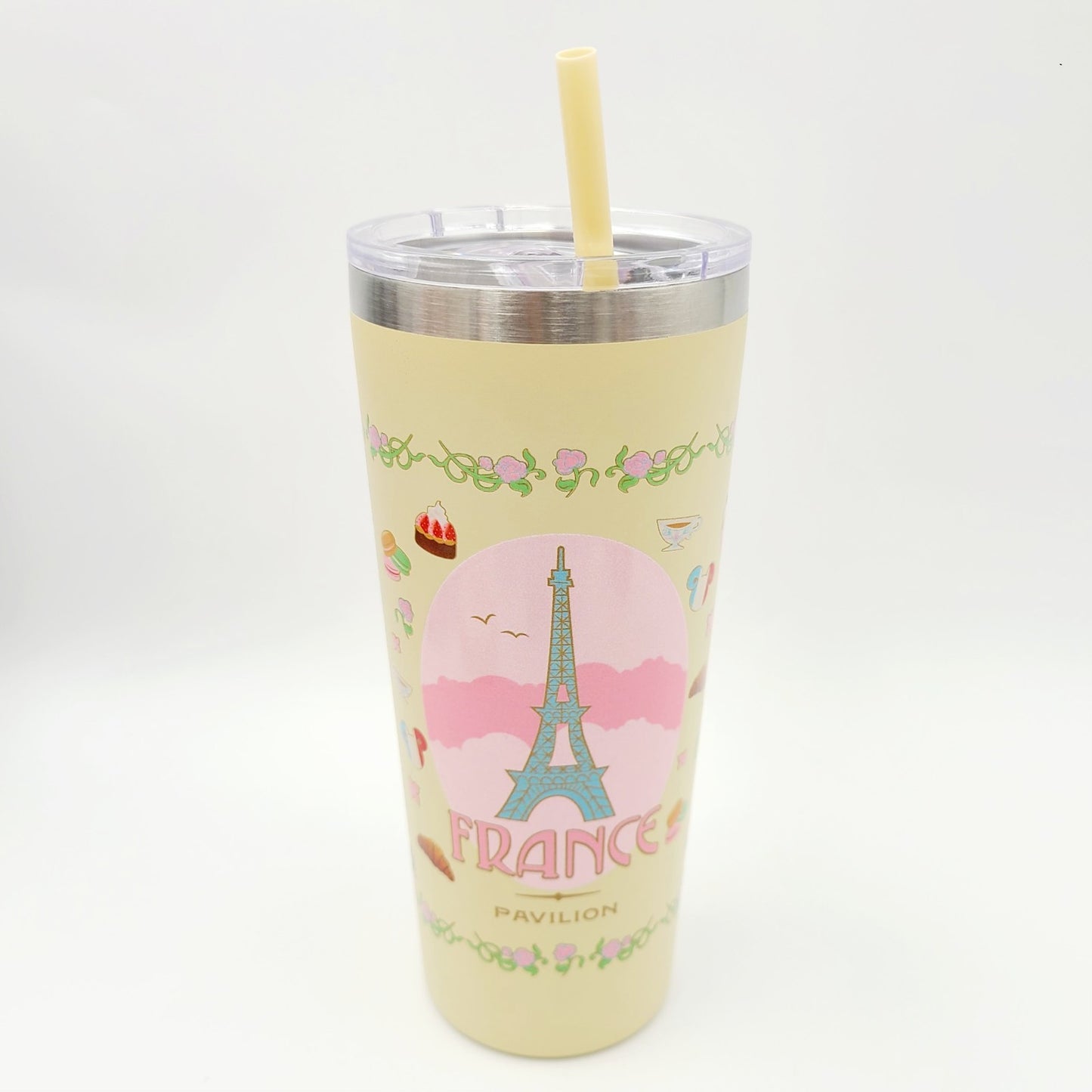 2025 Disney Parks Epcot World Showcase France Minnie Patisseries Pink Tumbler