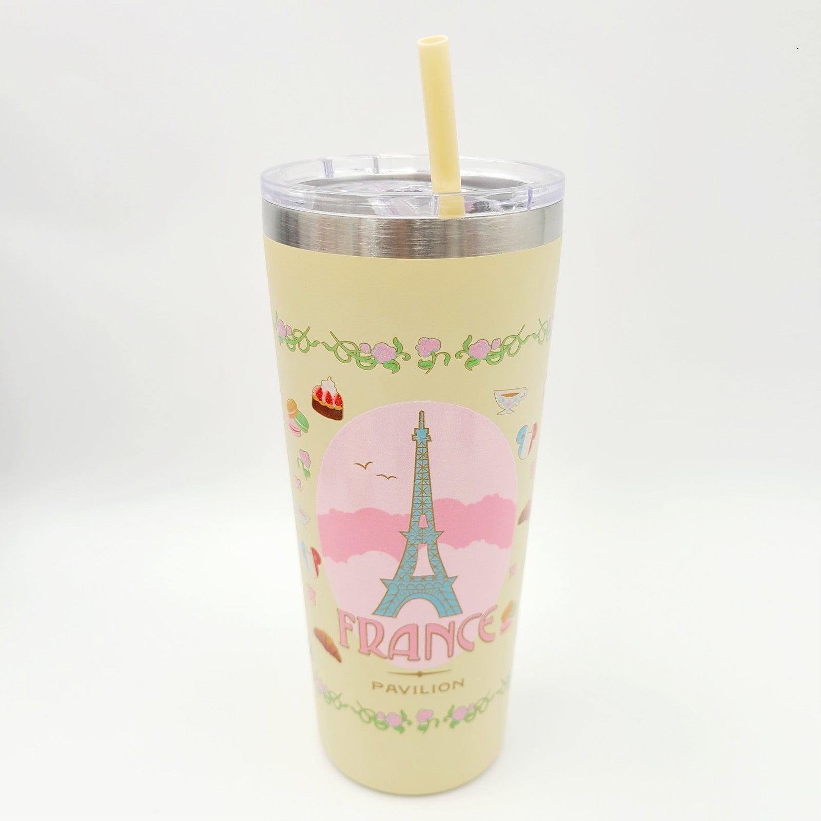 2025 Disney Parks Epcot World Showcase France Minnie Patisseries Pink Tumbler