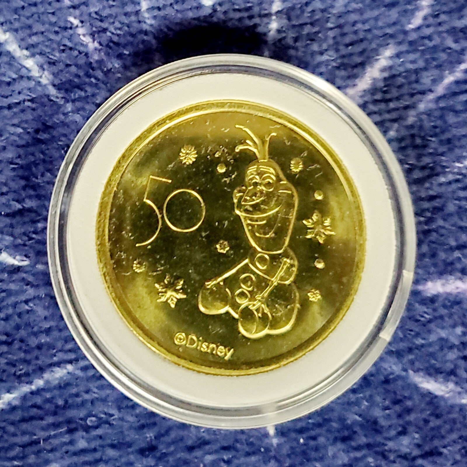*Olaf FROZEN Snowman* Walt Disney World Park 50th Anniv 1.5" Commemorative Coin