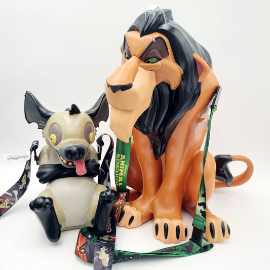 Disney World Parks 2025 Lion King Scar Popcorn Bucket & Ed Hyena Sipper Cup Set