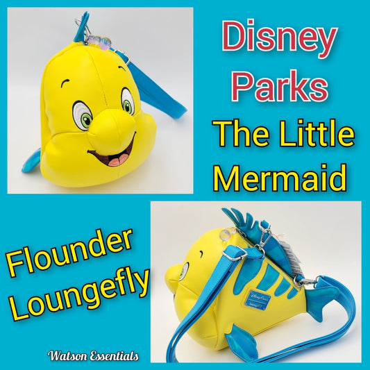 Disney Parks 2026 The Little Mermaid Flounder Fish Crossbody Bag Loungefly New