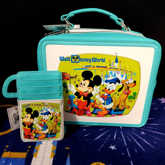 *Lunchbox Bag & ID Case* Disney Parks 50th Loungefly Vault Shoulder Bag Mickey