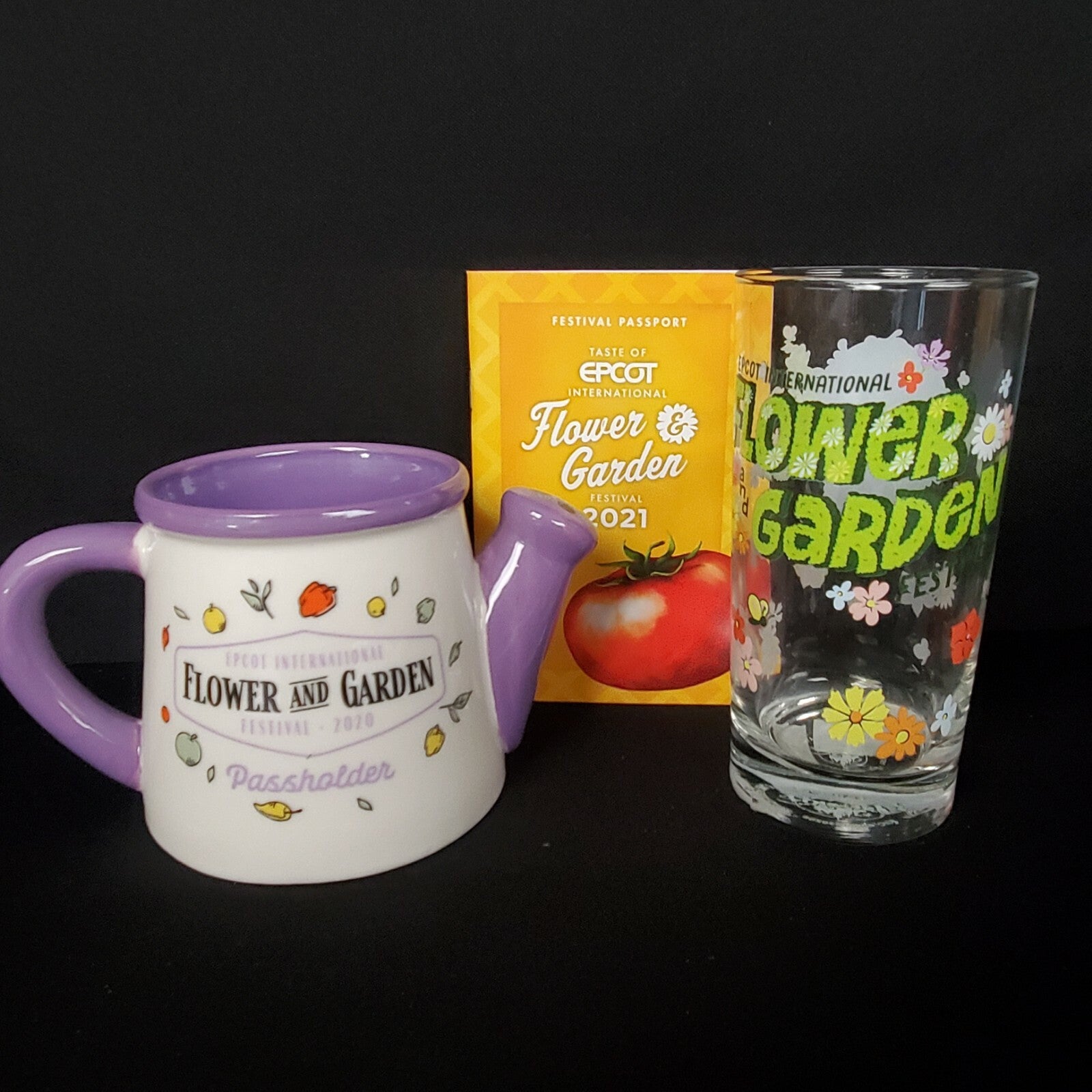 2020/2021 Disney Parks Epcot Flower & Garden Figment Passholder Ceramic Mug Set