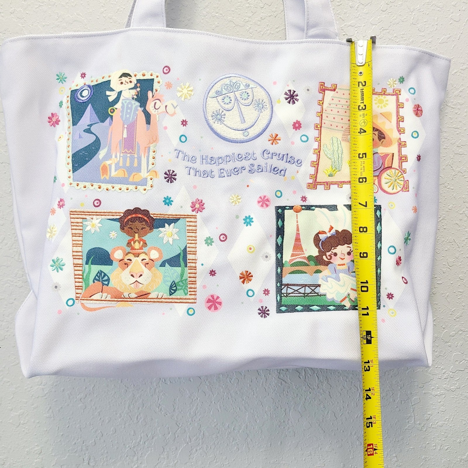 2026 Walt Disney World Parks It’s A Small World Collection Canvas Tote Bag New