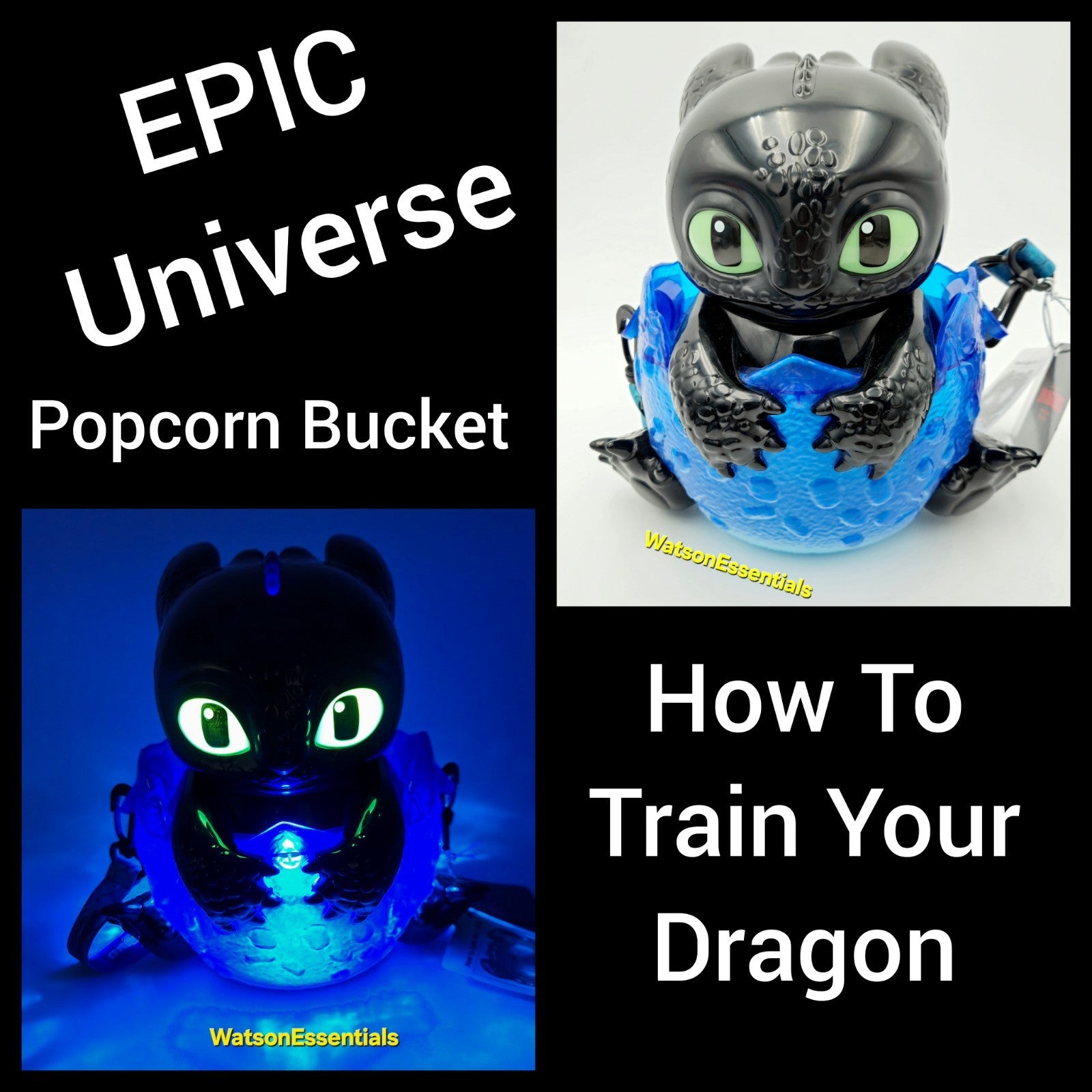 Epic Universe Universal How To Train Your Dragon Toothless Egg Popcorn Bucket