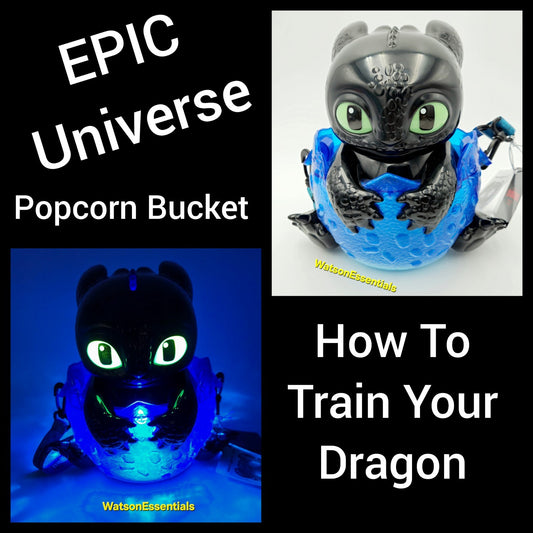 Epic Universe Universal How To Train Your Dragon Toothless Egg Popcorn Bucket